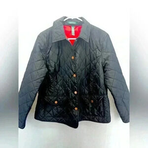 Lauren Ralph Lauren  jacket  Quilted snap front, wrists, and front pockets